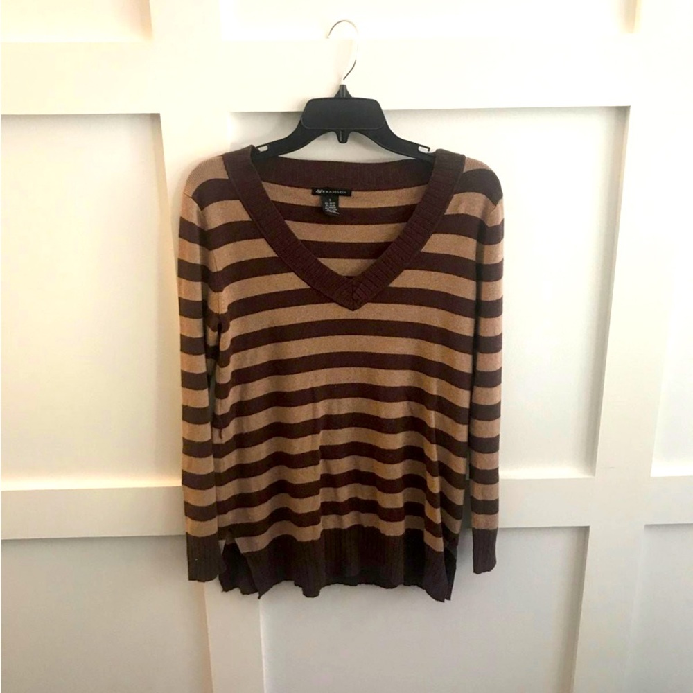 Striped brown sweater
